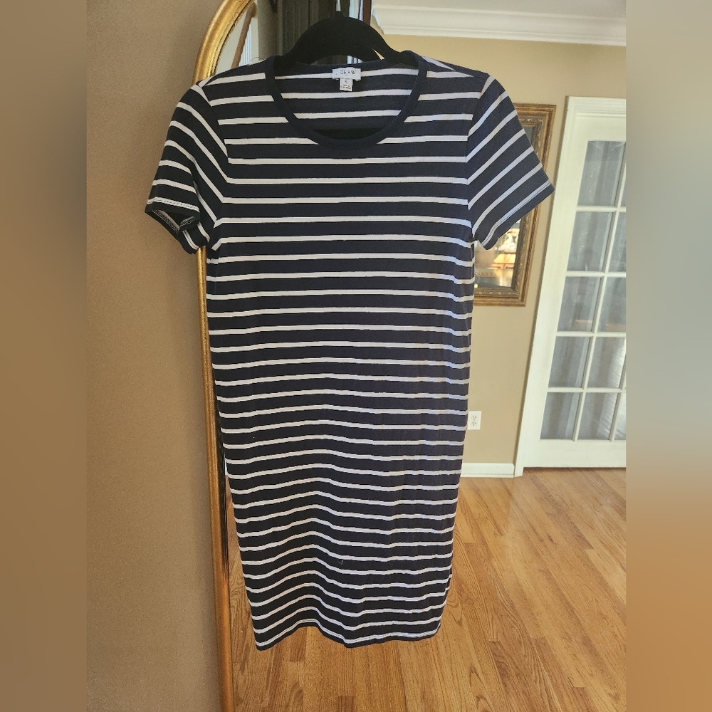 J. Crew Blue/ White stripe dress, size small